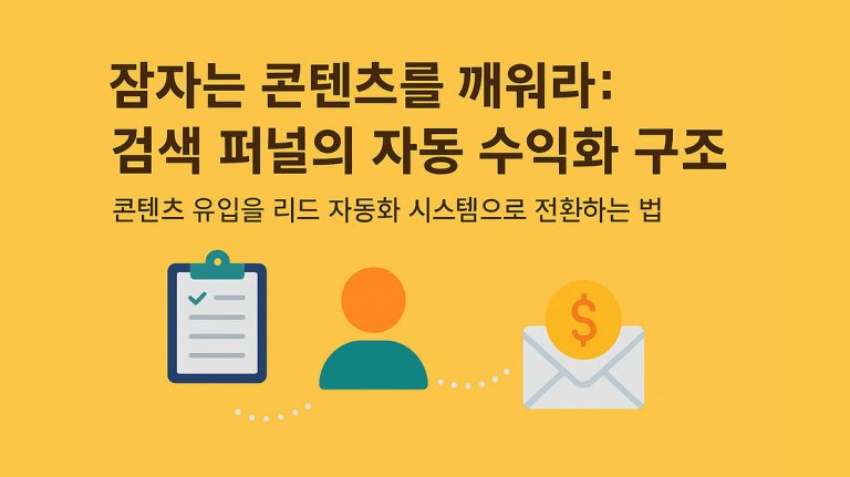 검색 퍼널의 자동 수익화 구조